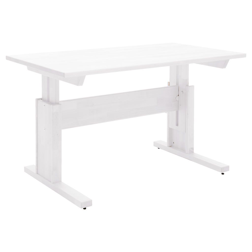 LIFETIME Schreibtisch 120 cm Kiefer weiß 30255-10 höhenverstellbar