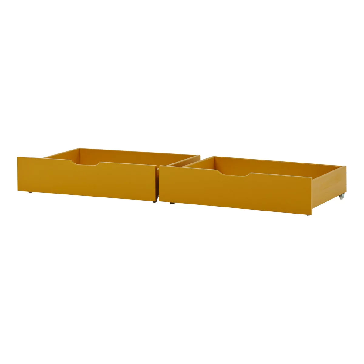 Hoppekids Schubkasten-Set 2 Stück farbig mit Rollen für Juniorbett 70x160 cm