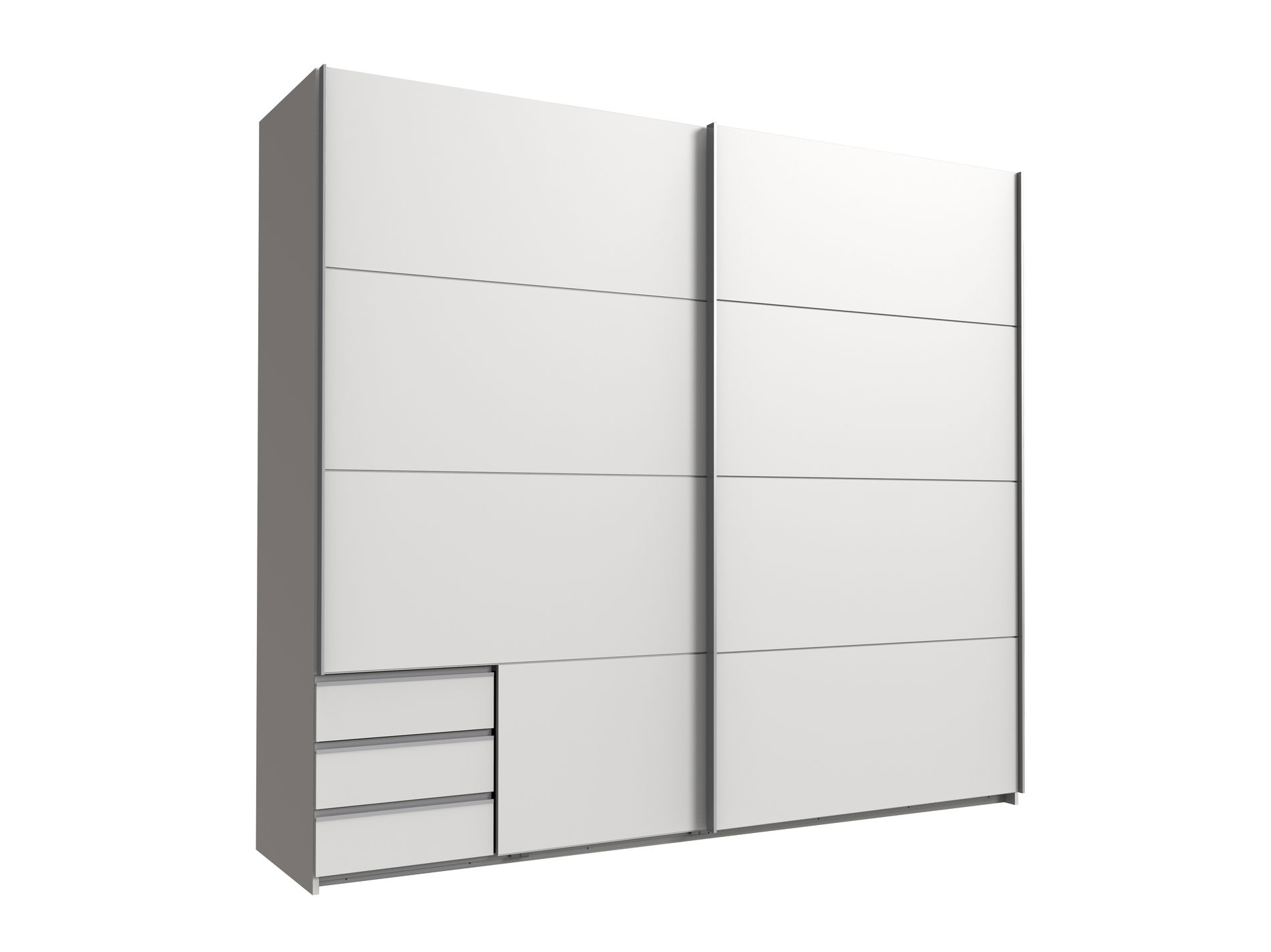 Wimex Seattle Schwebetürenschrank 225 cm Weiß