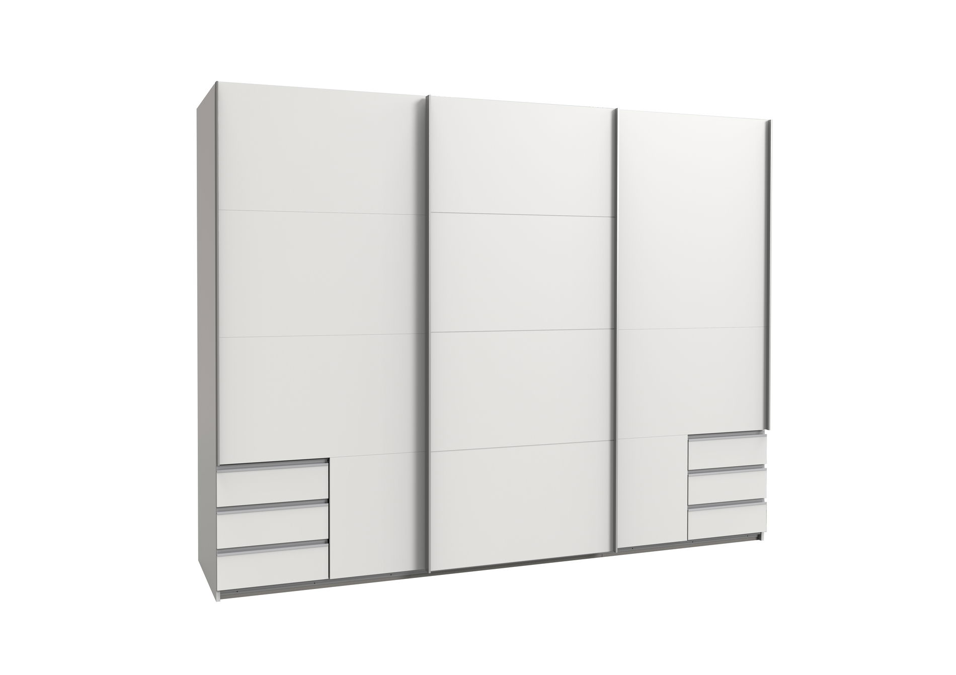 Wimex Seattle Schwebetürenschrank 270 cm Weiß