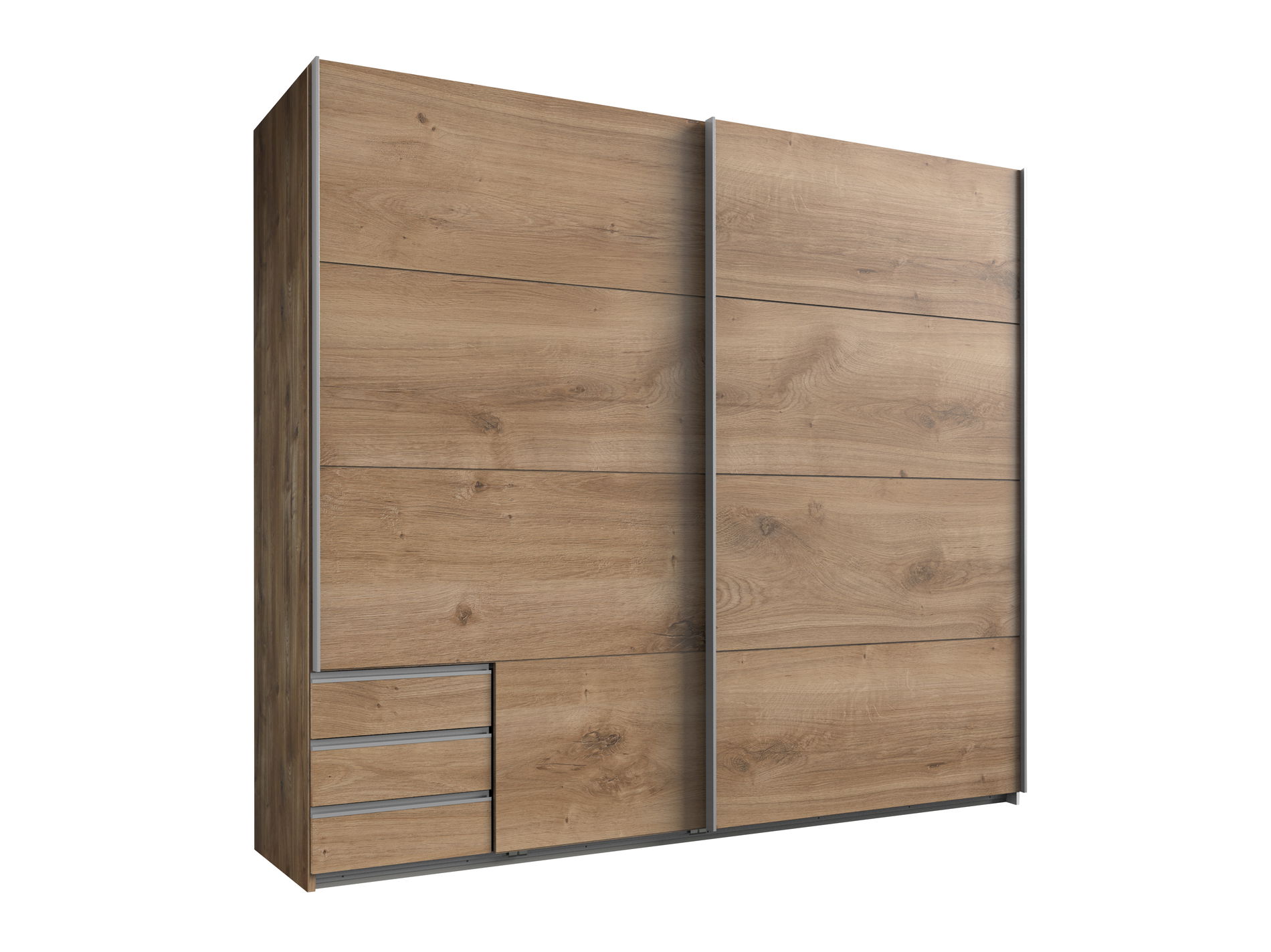 Wimex Seattle Schwebetürenschrank 225 cm Plankeneiche-Nachbildung