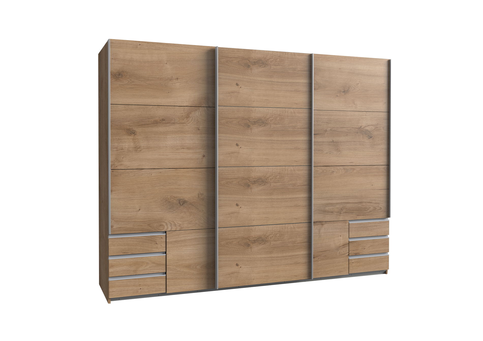 Wimex Seattle Schwebetürenschrank 270 cm Plankeneiche-Nachbildung