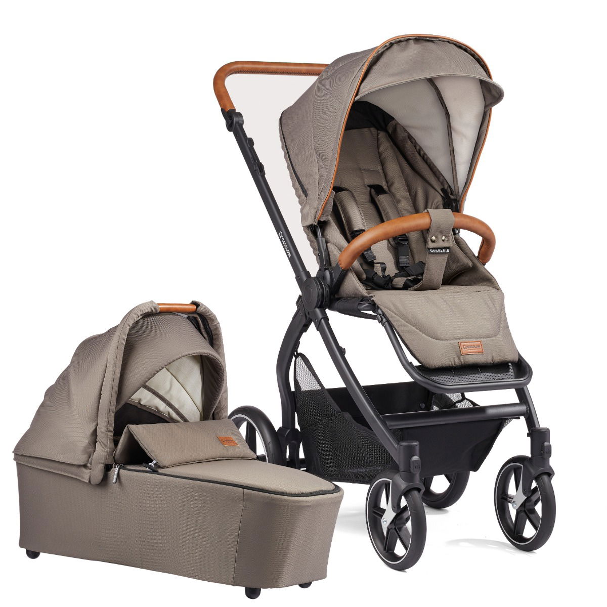 Gesslein FX4 Kinderwagen Style Set schwarz/taupe
