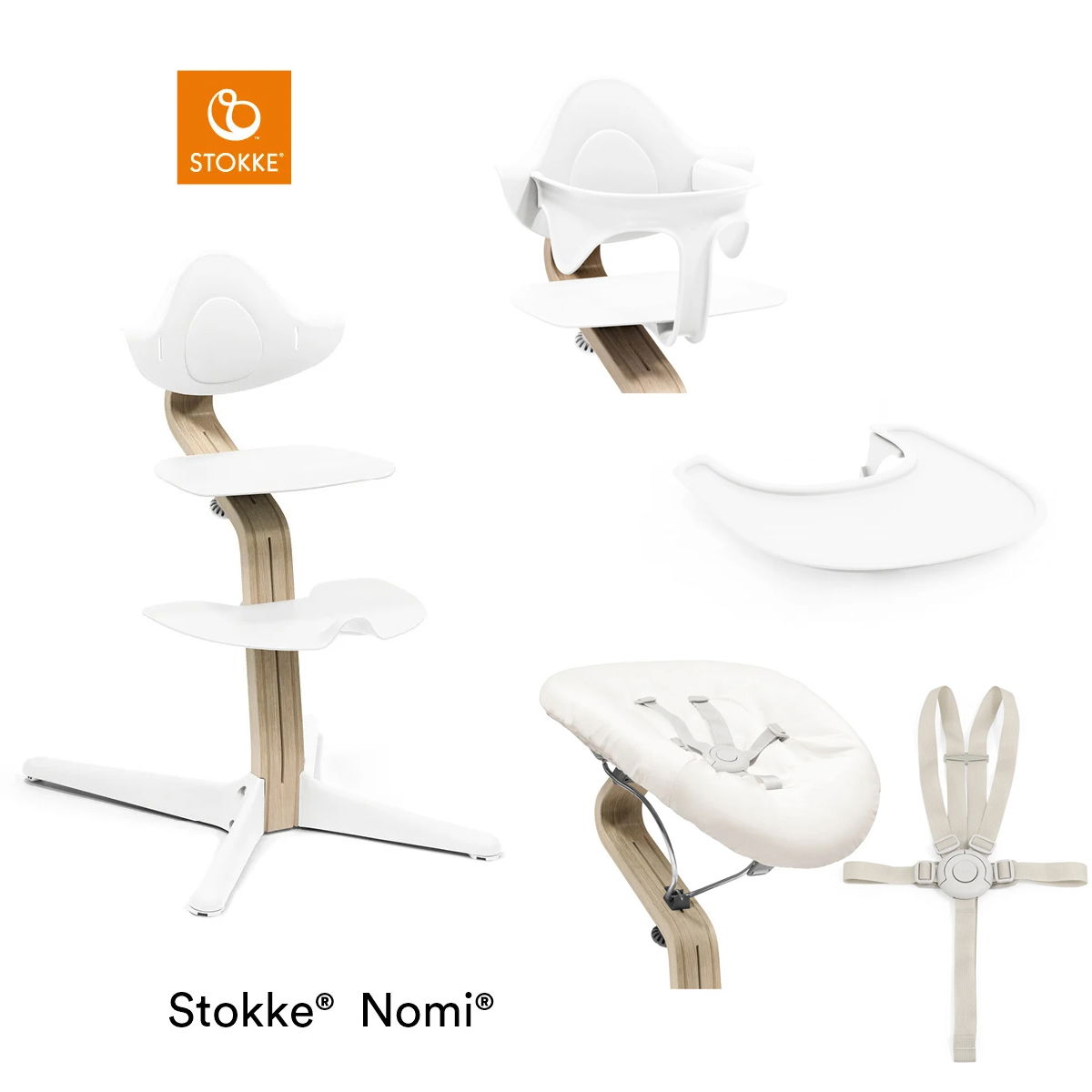 Stokke® Nomi® Set Natural White - 5-teilig