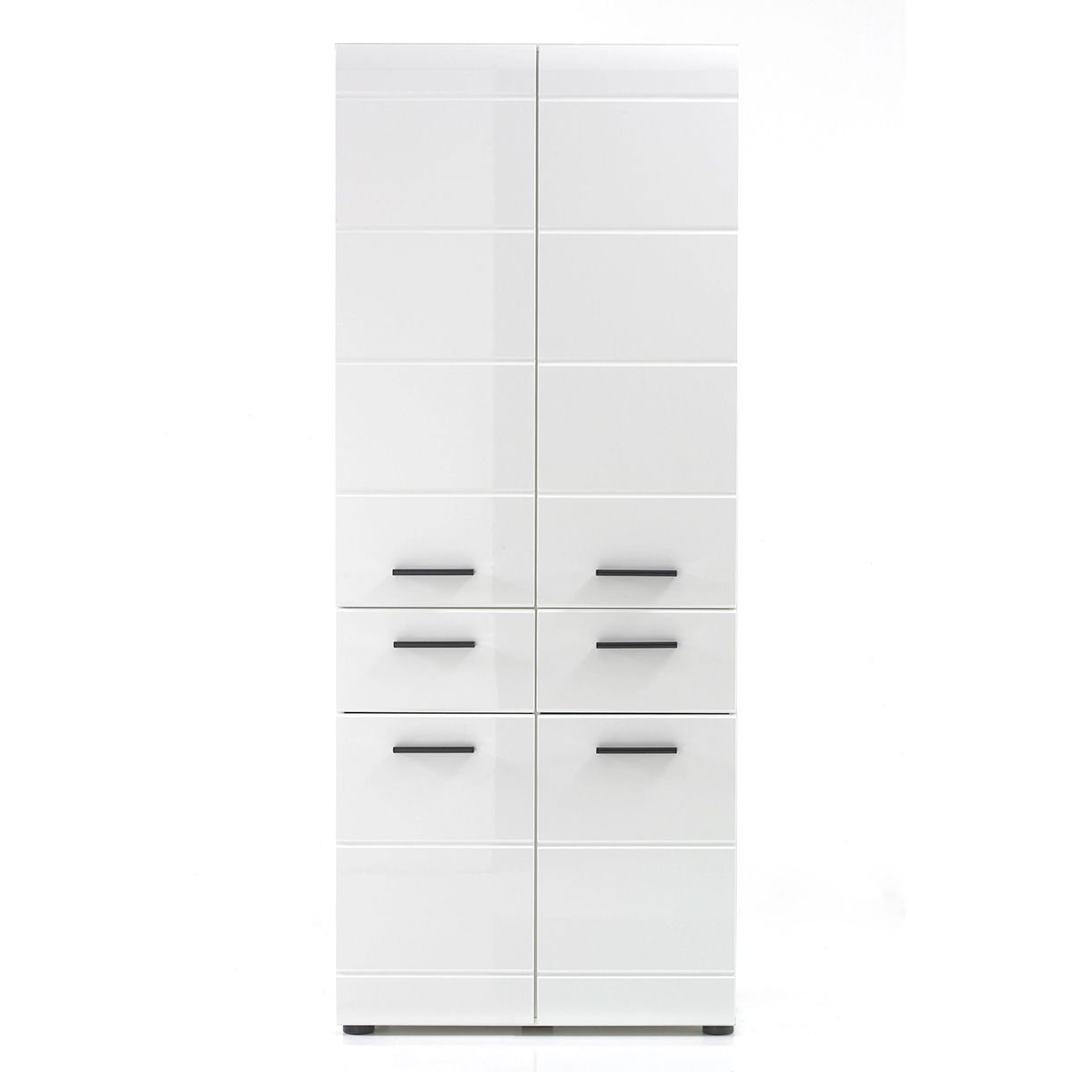 trendteam Skin Hochschrank breit Weiß Hochglanz