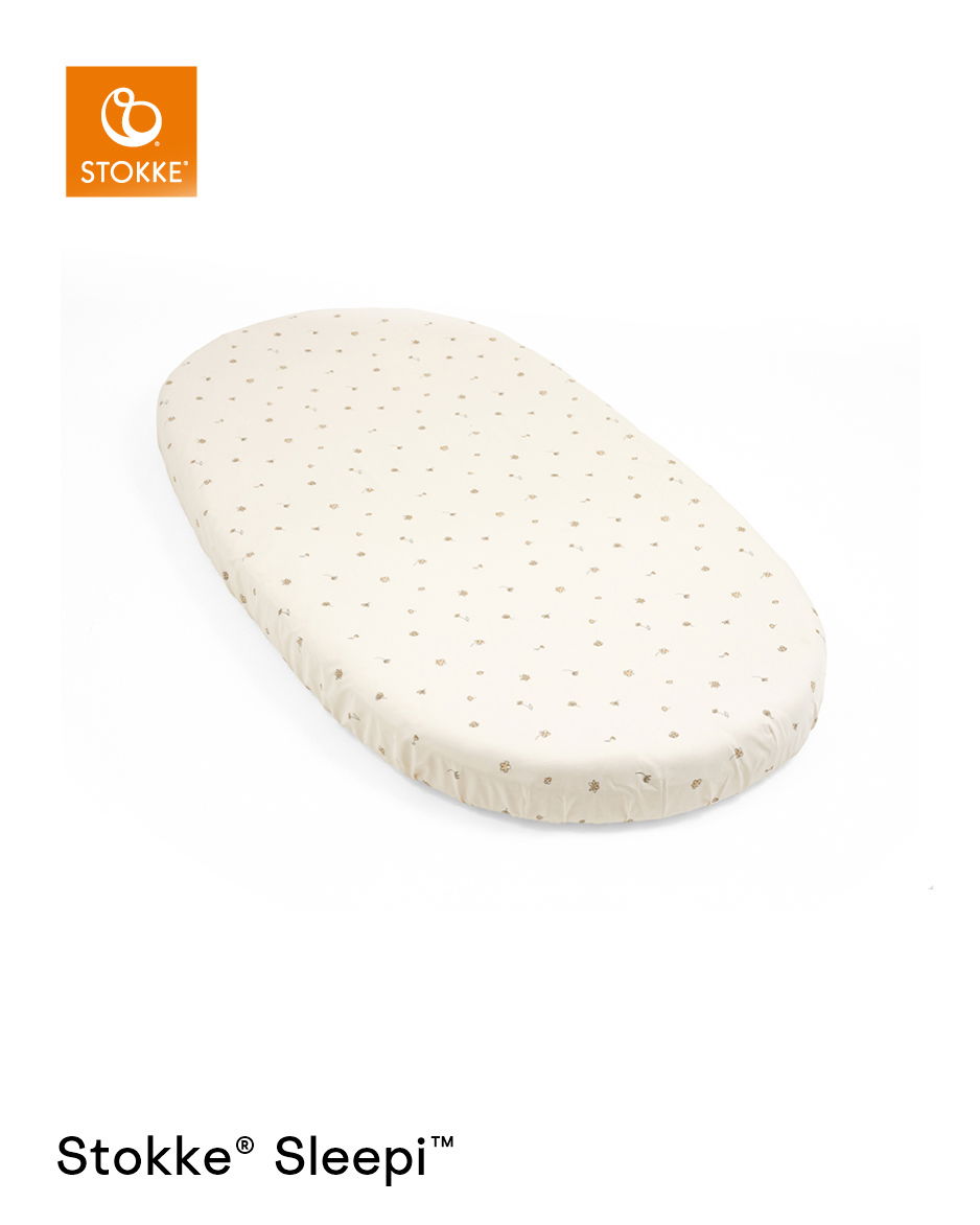 Stokke® Sleepi™ Bett Spannbettlaken V3 Flower Ecru OCS