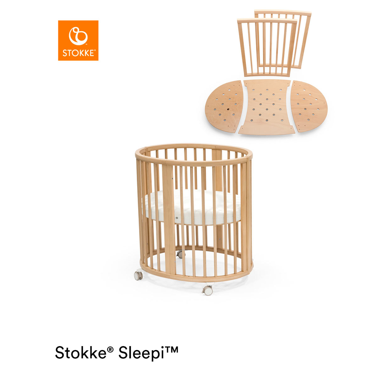 Stokke® Sleepi™ Mini V3 Natural inkl. Matratze und Sleepi™ Umbausatz