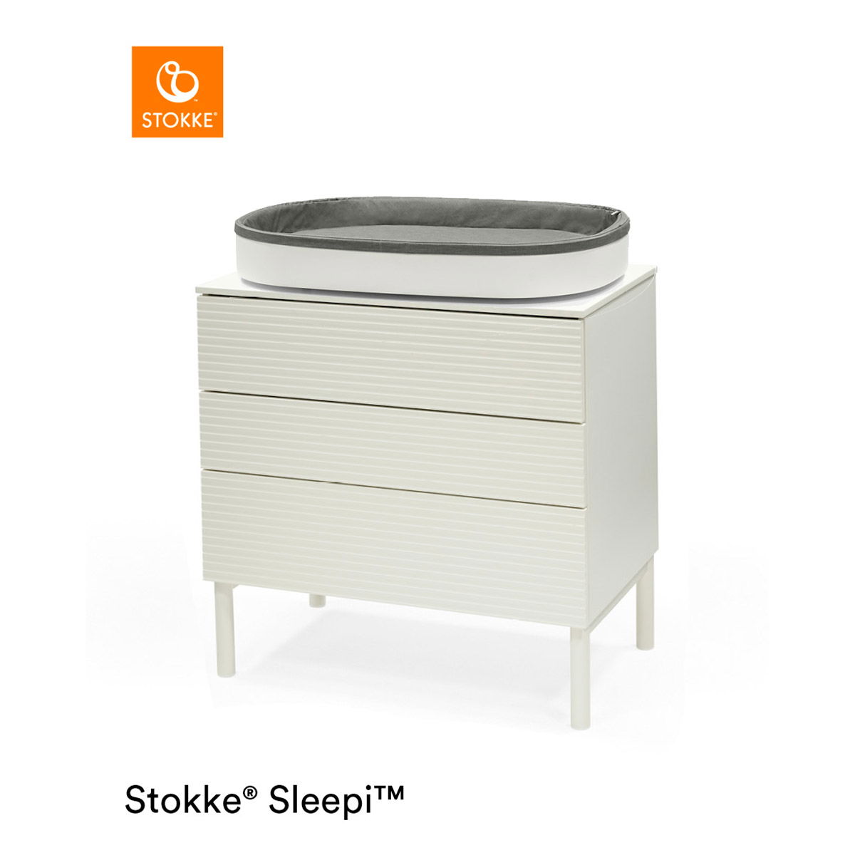 Stokke® Sleepi™ Kommode Bundle White mit Sleepi™ Wickelaufsatz
