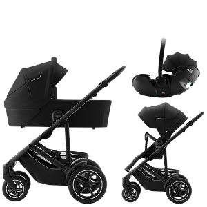 Britax Smile 5Z 3-in-1 Set Space Black - Sportwagen + Babywanne + Baby-Safe Pro