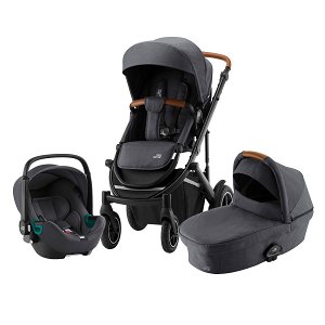 Britax Smile 3 Comfort Set Midnight Grey Kinderwagen & Baby-Safe Babyschale
