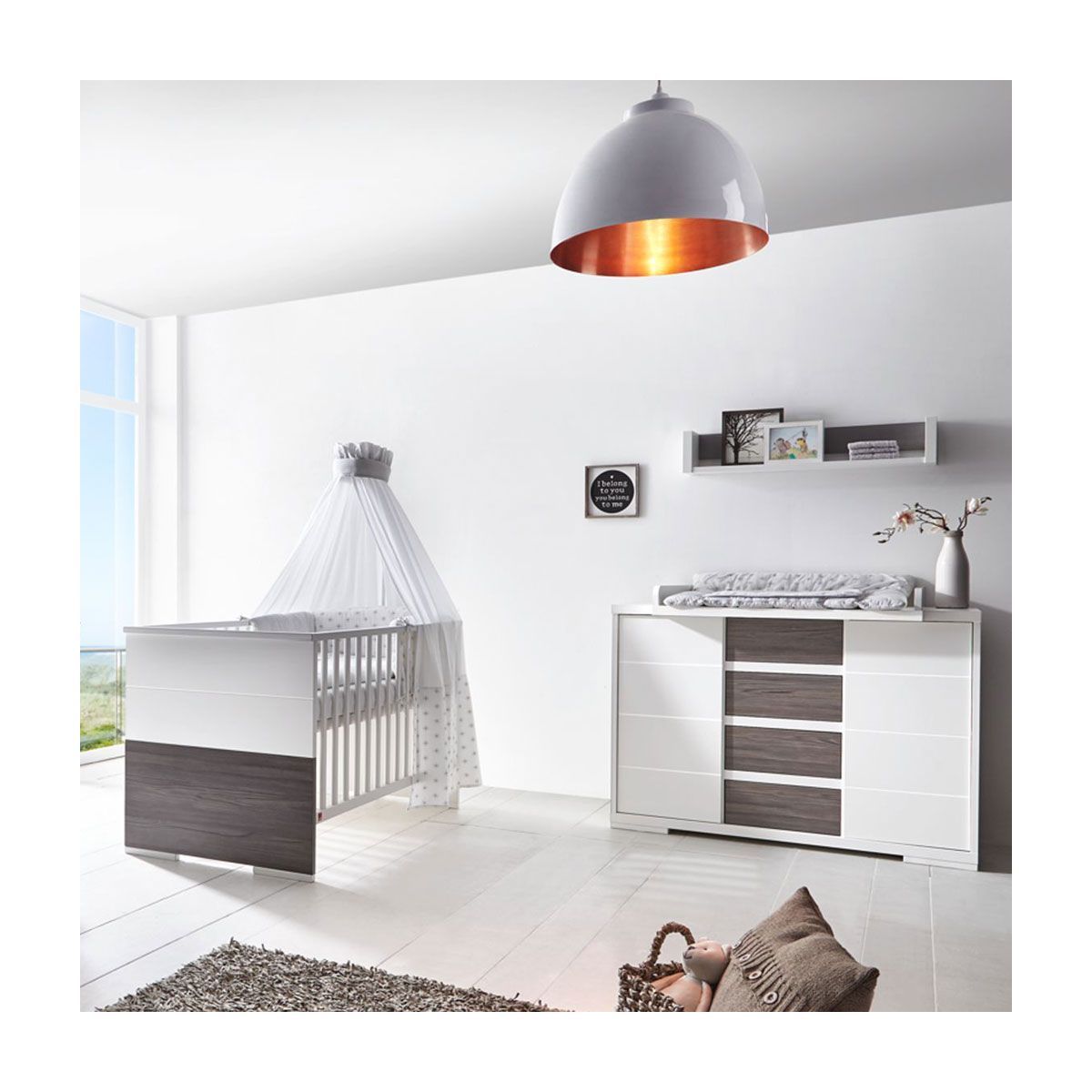 Schardt Maxx Fleetwood Sparset inkl. Umbauseiten Kinderbett & Wickelkommode