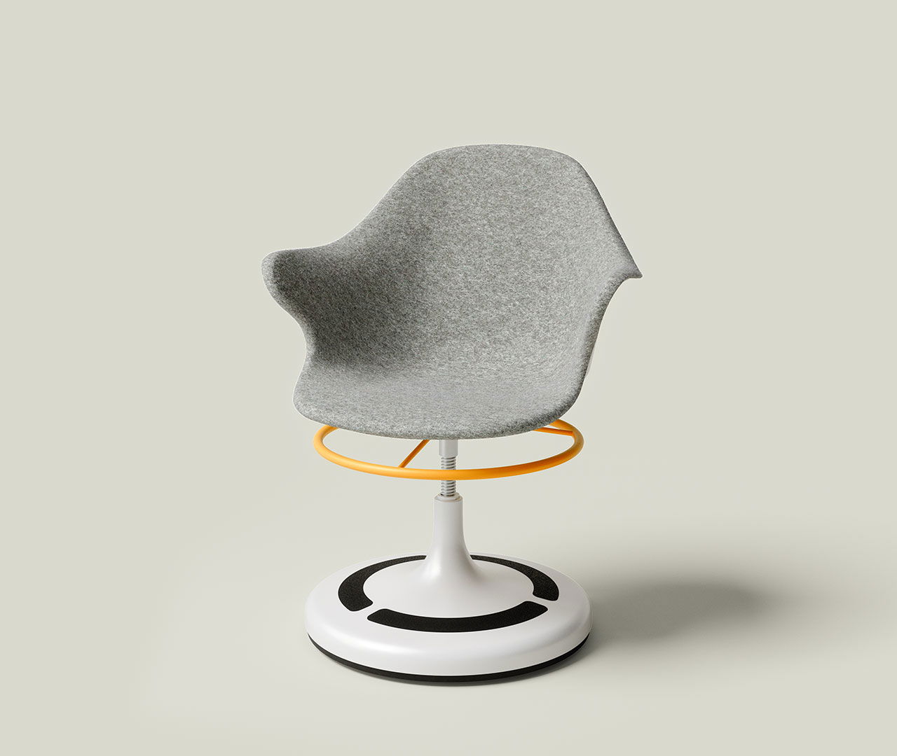 poptop Kinderschreibtischstuhl grau-weiß