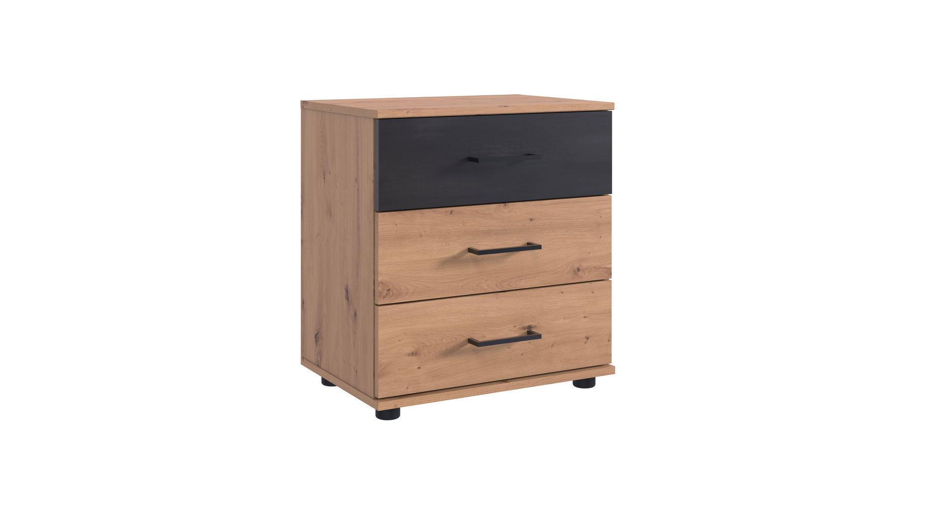 Wimex Sulzbach Nachtschrank 3S Artisan-Eiche-Nachbildung/Raw steel