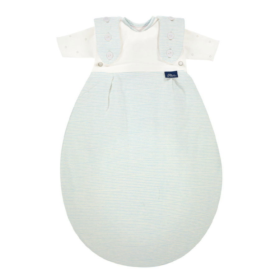 Alvi Frühchenschlafsack komplett Supersoft bleu Stripe - Größe 44-56