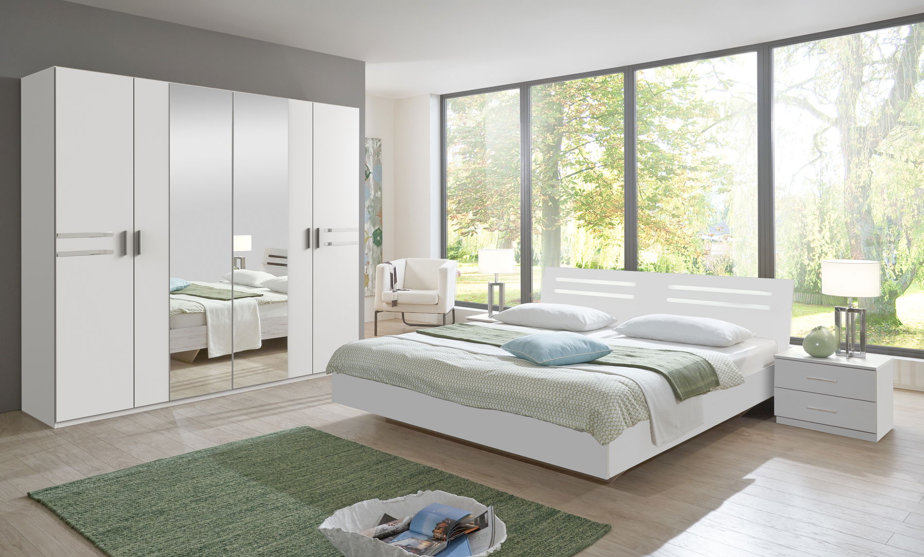 Wimex Susan Schlafzimmer mit Bett 180 x 200 cm Weiß