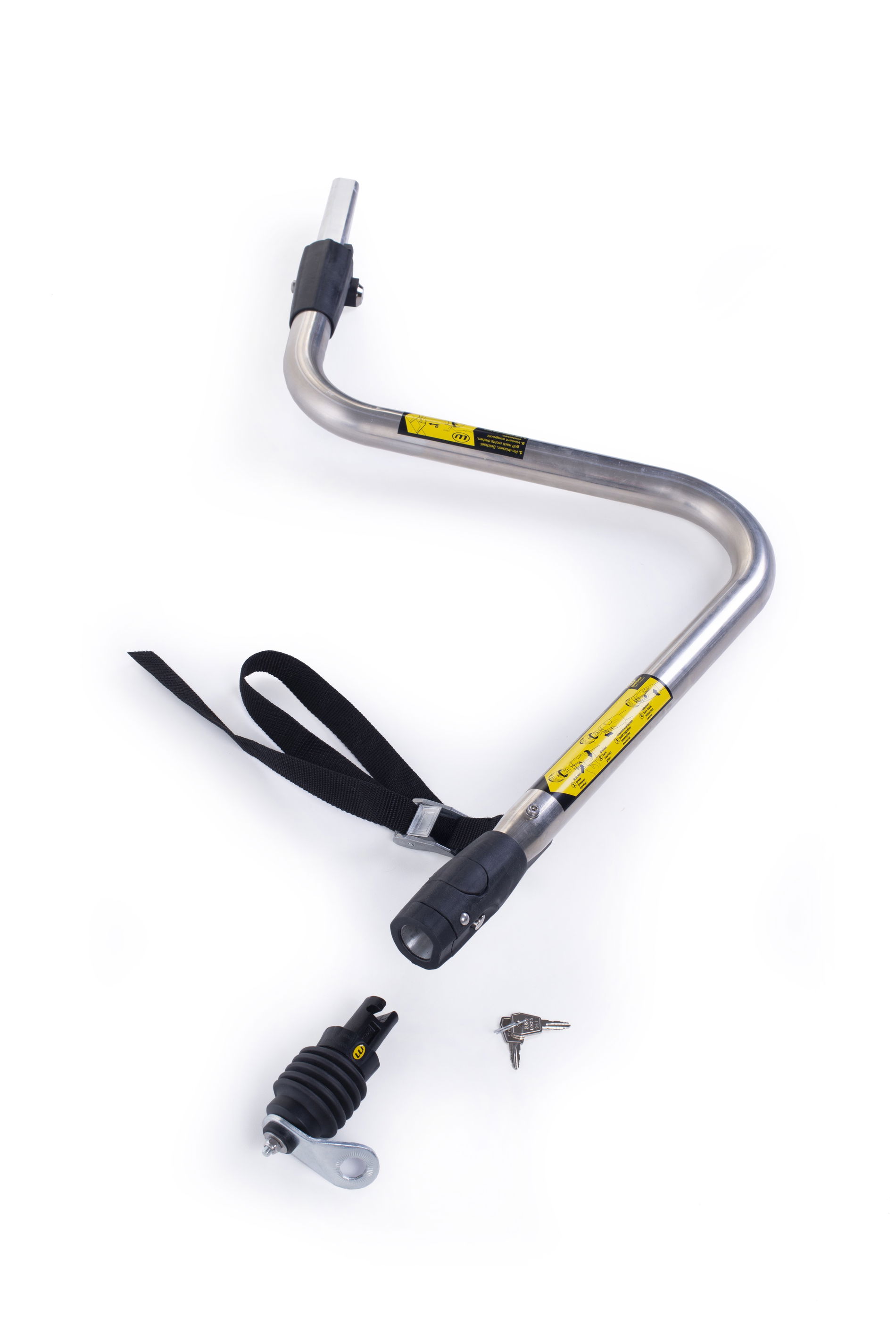 TFK Velo - Deichsel Inkl. Standard Weber E Kupplung, 35mm Rohr, bis 29 Zoll, Komfortschlösser