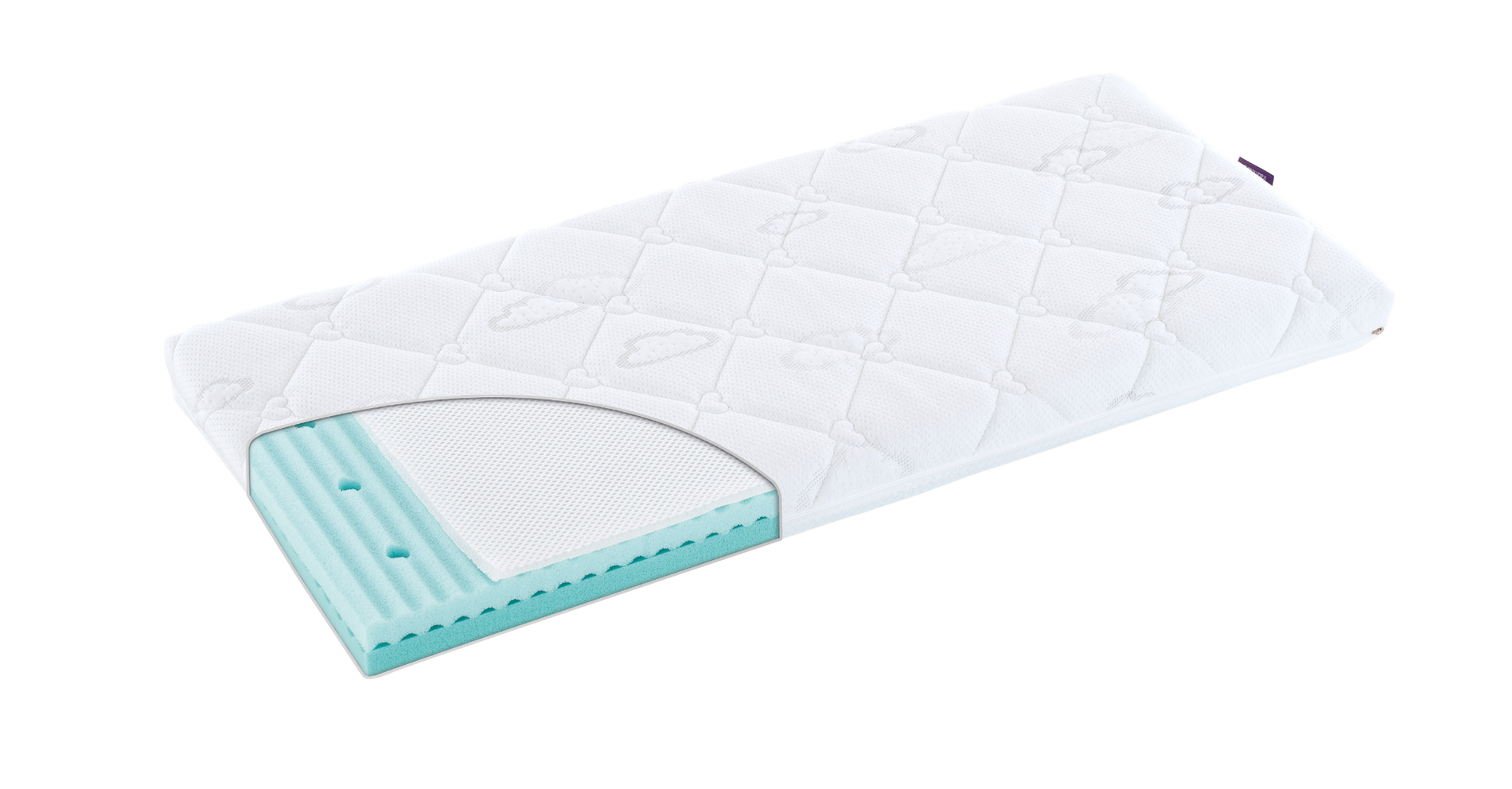 Träumeland Beistellbettmatratze für Wiege Air, eckig – 40 x 90 x 7 cm