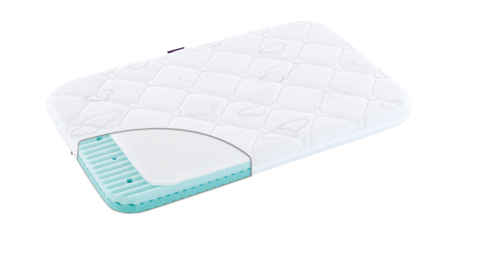 Träumeland Beistellbettmatratze für Air Chicco Next 2 Me - mit 4 abgerundete Ecken, 50 x 83 x 7 cm