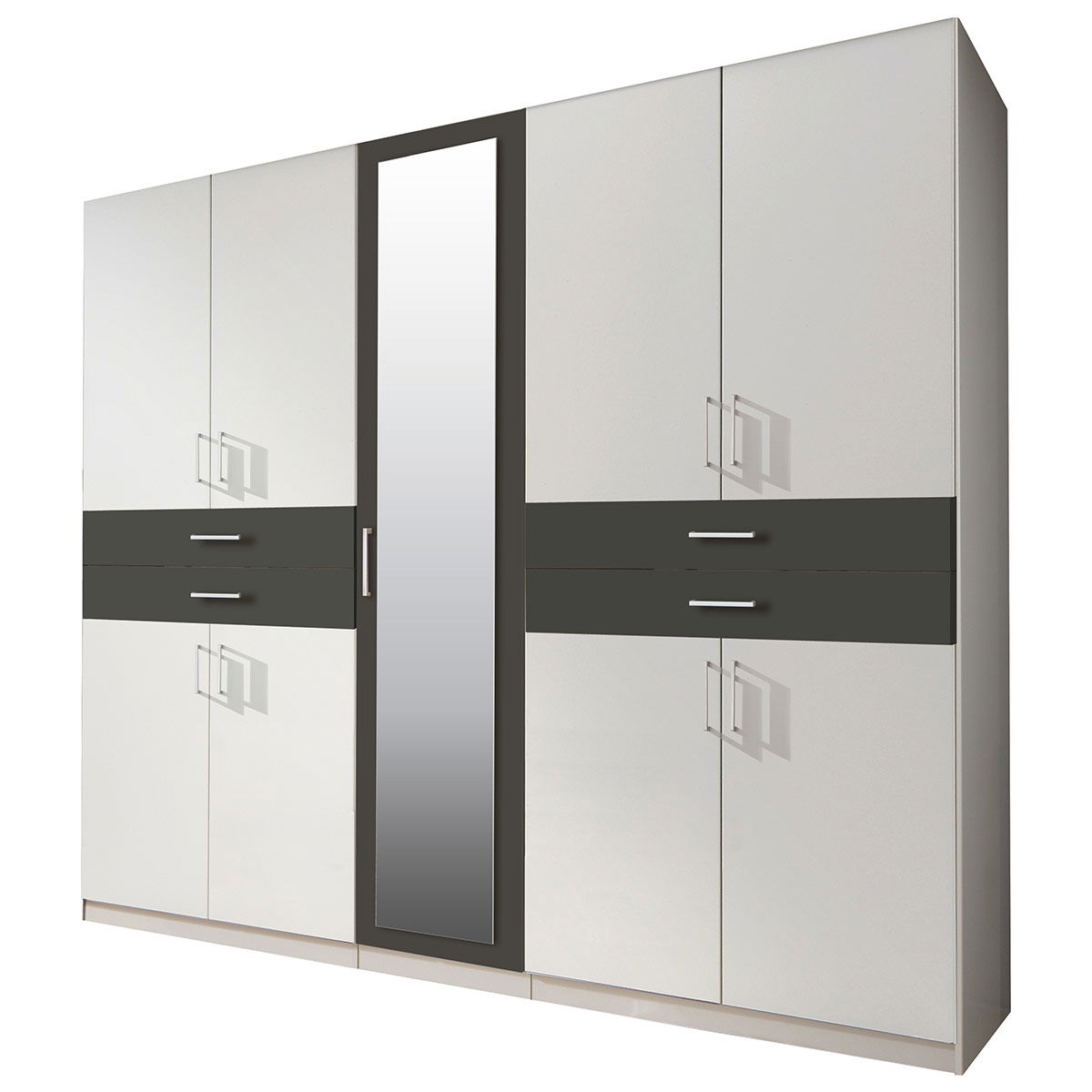 Wimex Taiga Kleiderschrank 225 cm Weiß/Graphit