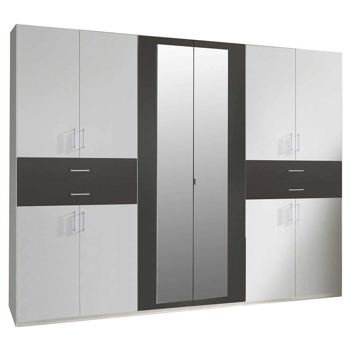 Wimex Taiga Kleiderschrank 270 cm Weiß/Graphit