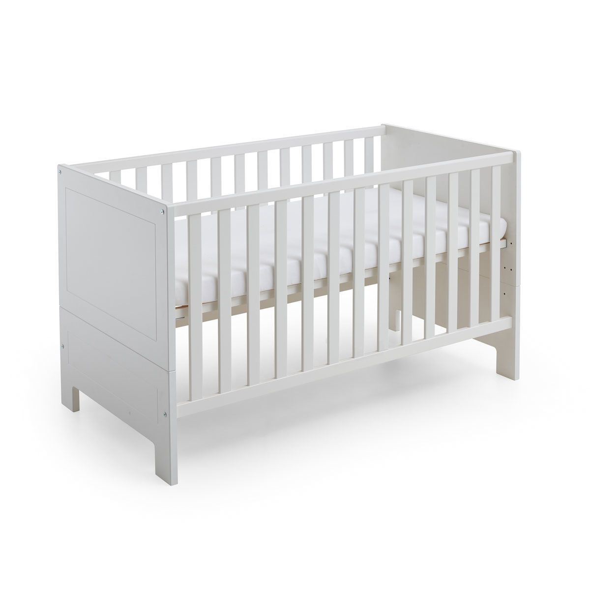 Arthur Berndt Thilo Kinderbett 70x140 cm MDF weiß mit Rillenfräsung
