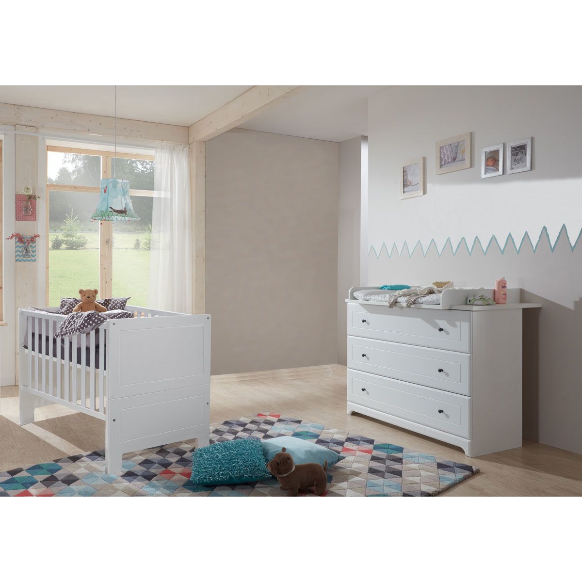 Arthur Berndt Thilo Kinderzimmer Sparset Kinderbett und Wickelkommode