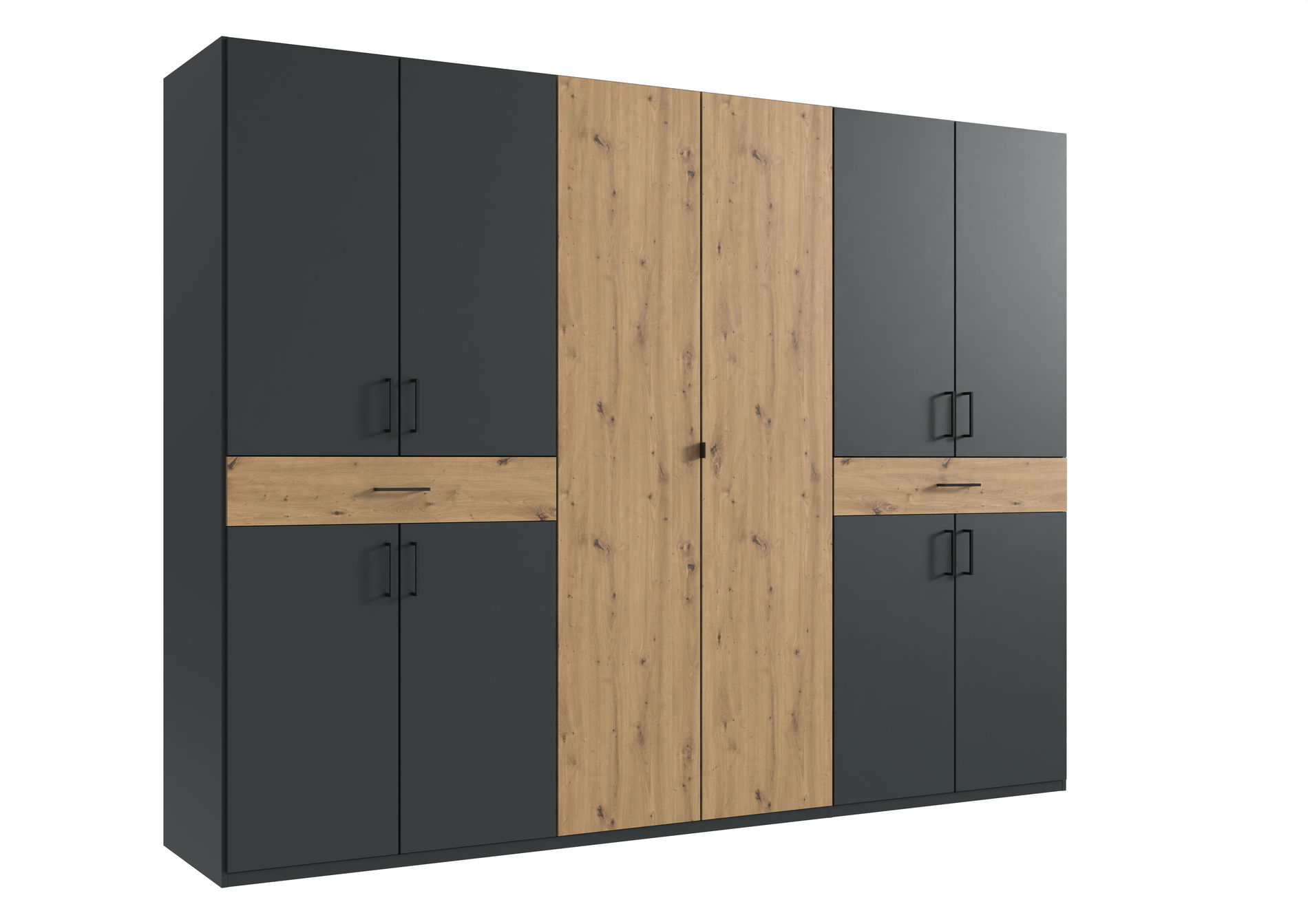Wimex Tibet Kleiderschrank 270 cm Grafit/Artisan-Eiche-Nachbildung