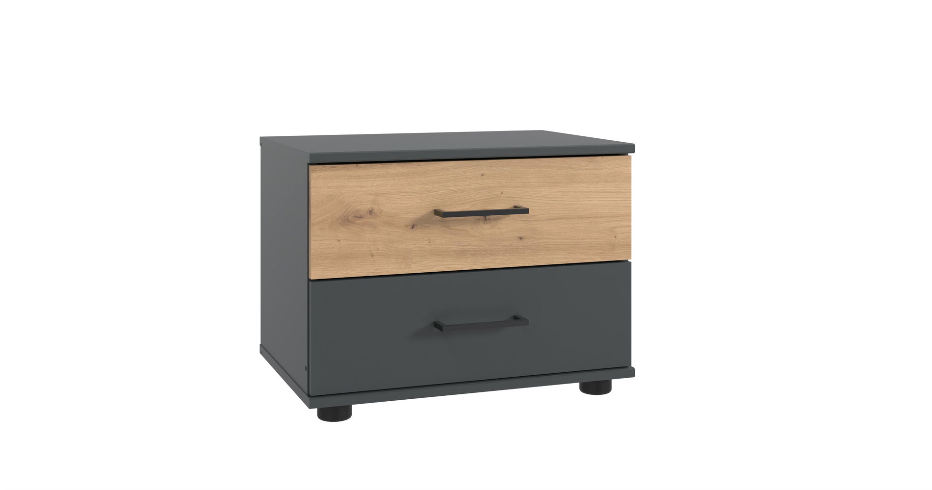 Wimex Tibet Nachtschrank 2S Grafit/Artisan-Eiche-Nachbildung