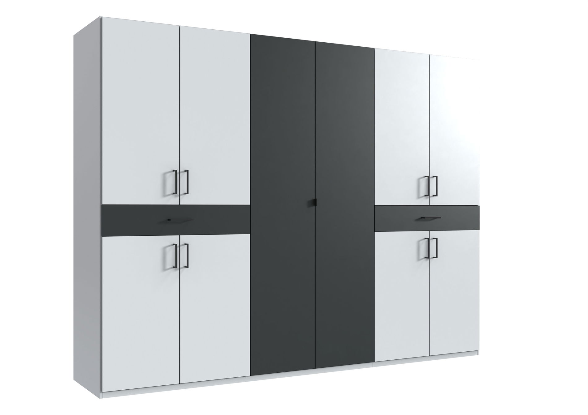 Wimex Tibet Kleiderschrank 270 cm Weiß/Grafit