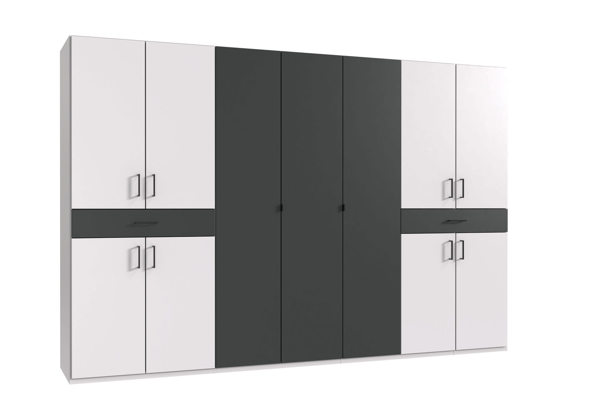 Wimex Tibet Kleiderschrank 313 cm Weiß/Grafit