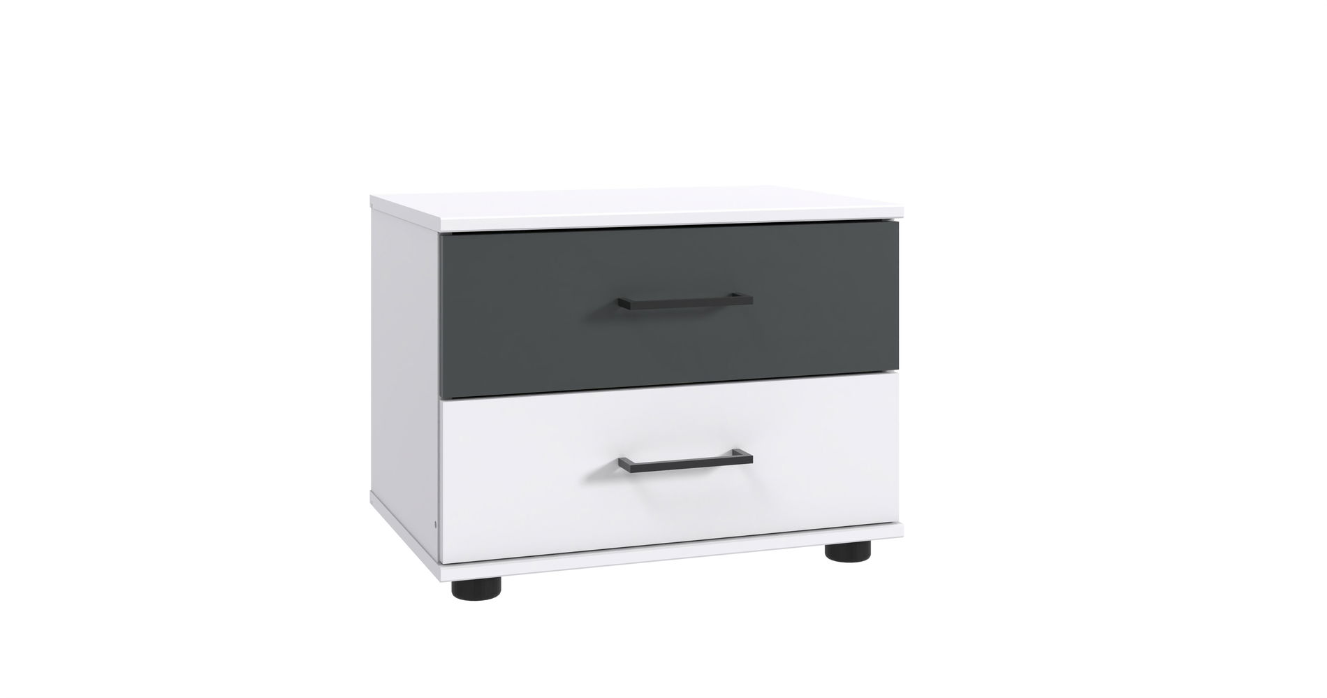 Wimex Tibet Nachtschrank 2S Weiß/Grafit