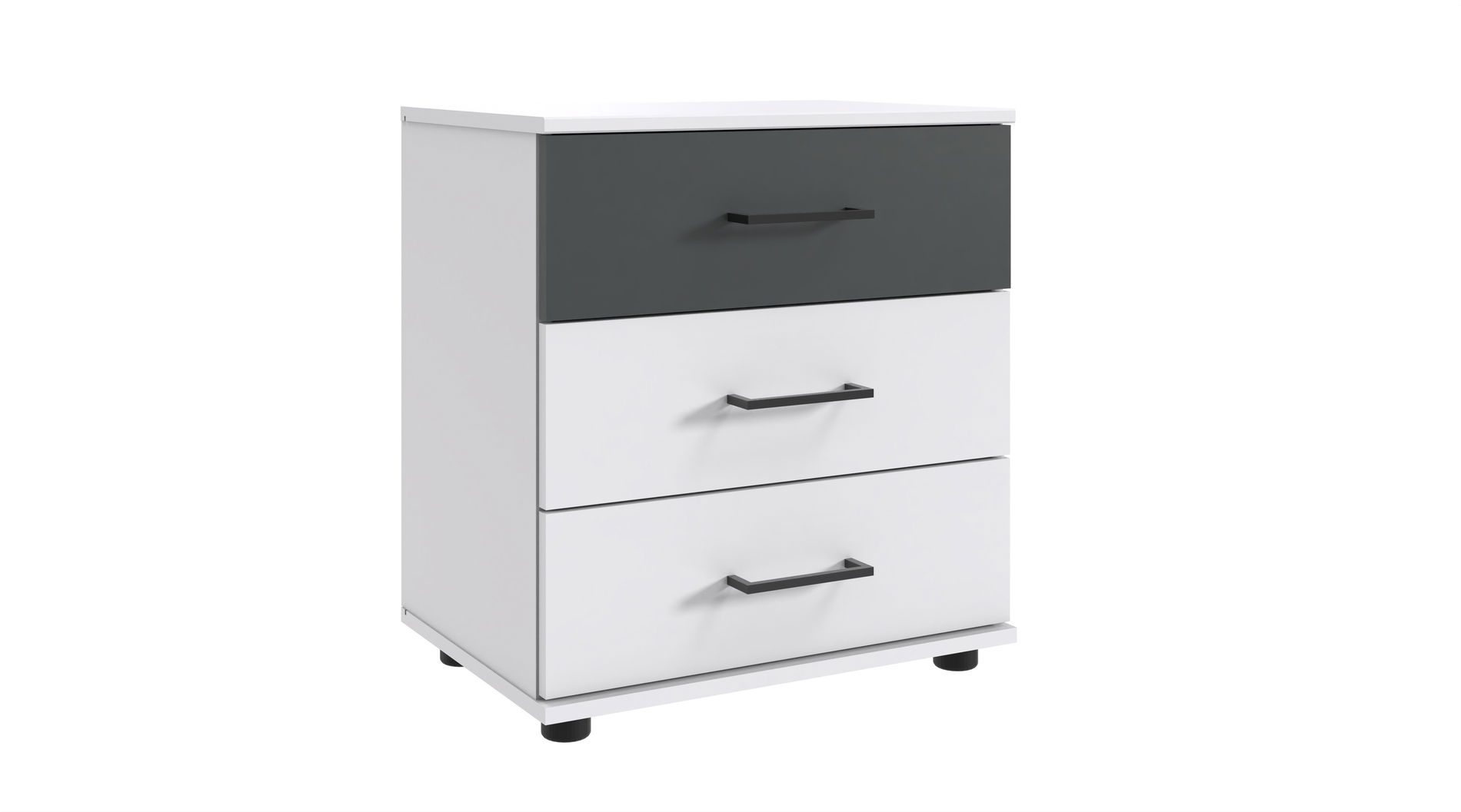 Wimex Tibet Nachtschrank 3S Weiß/Grafit