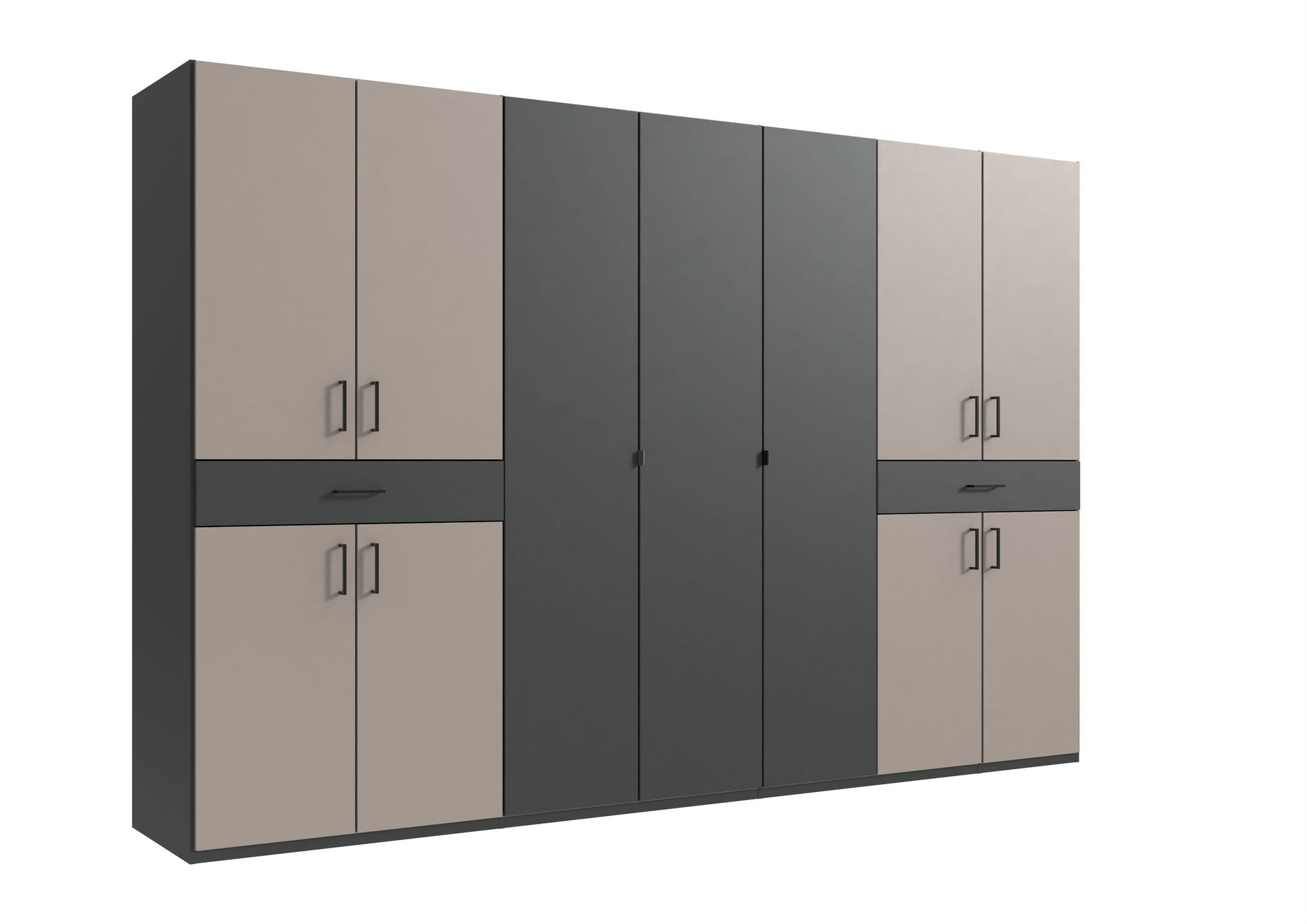 Wimex Tibet Kleiderschrank 313 cm Saharagrau/Grafit