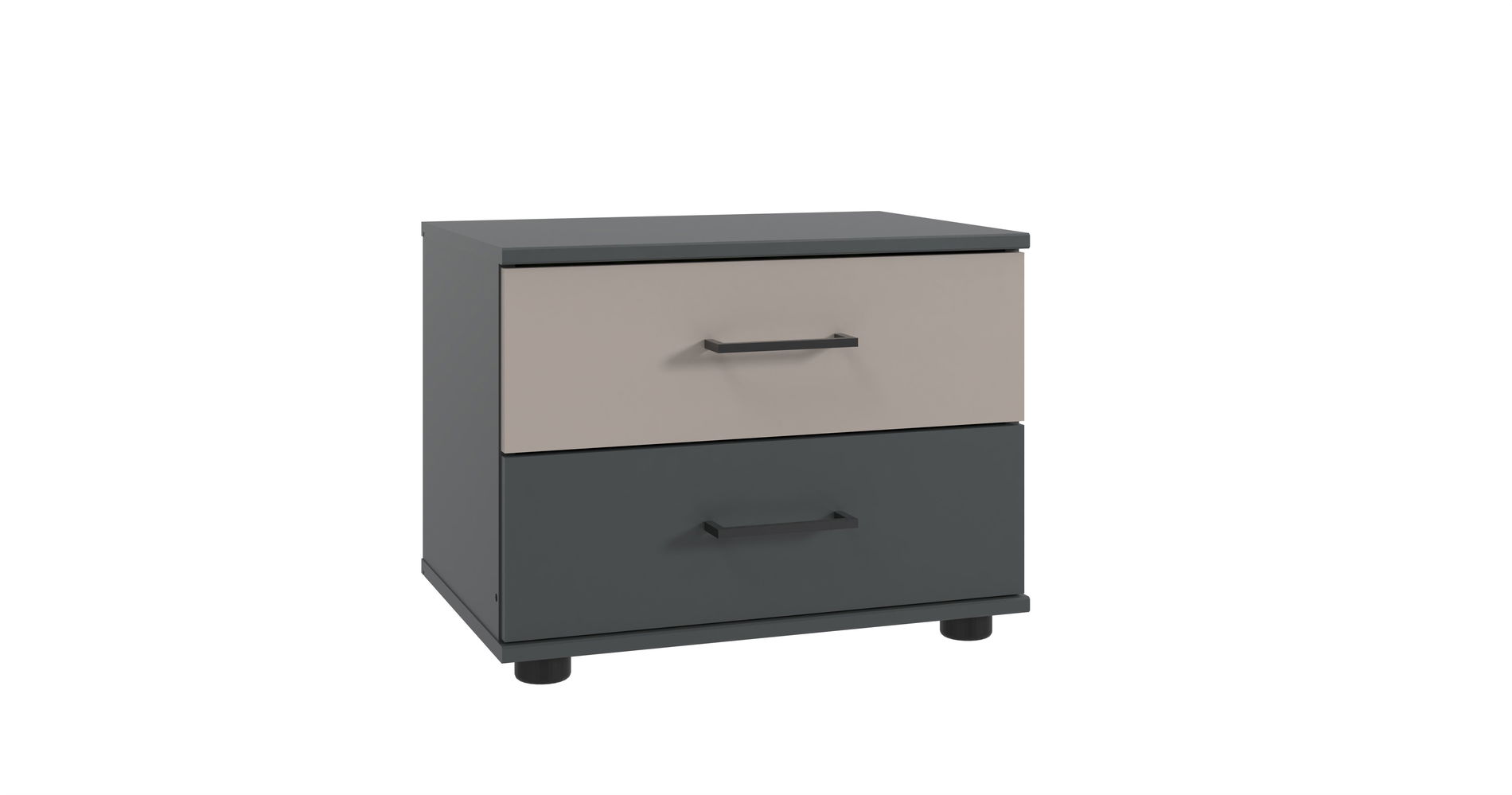 Wimex Tibet Nachtschrank 2S Saharagrau/Grafit
