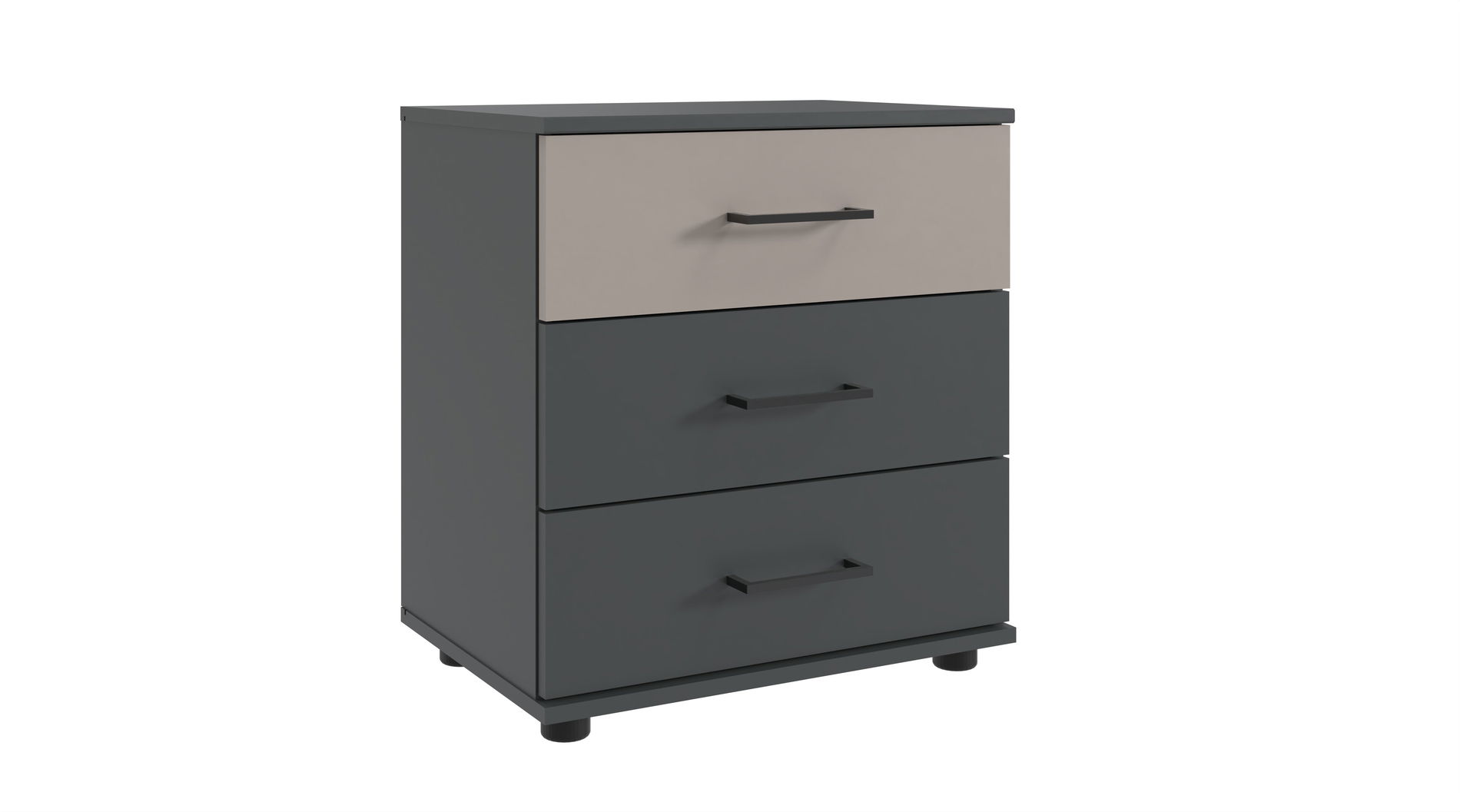 Wimex Tibet Nachtschrank 3S Saharagrau/Grafit