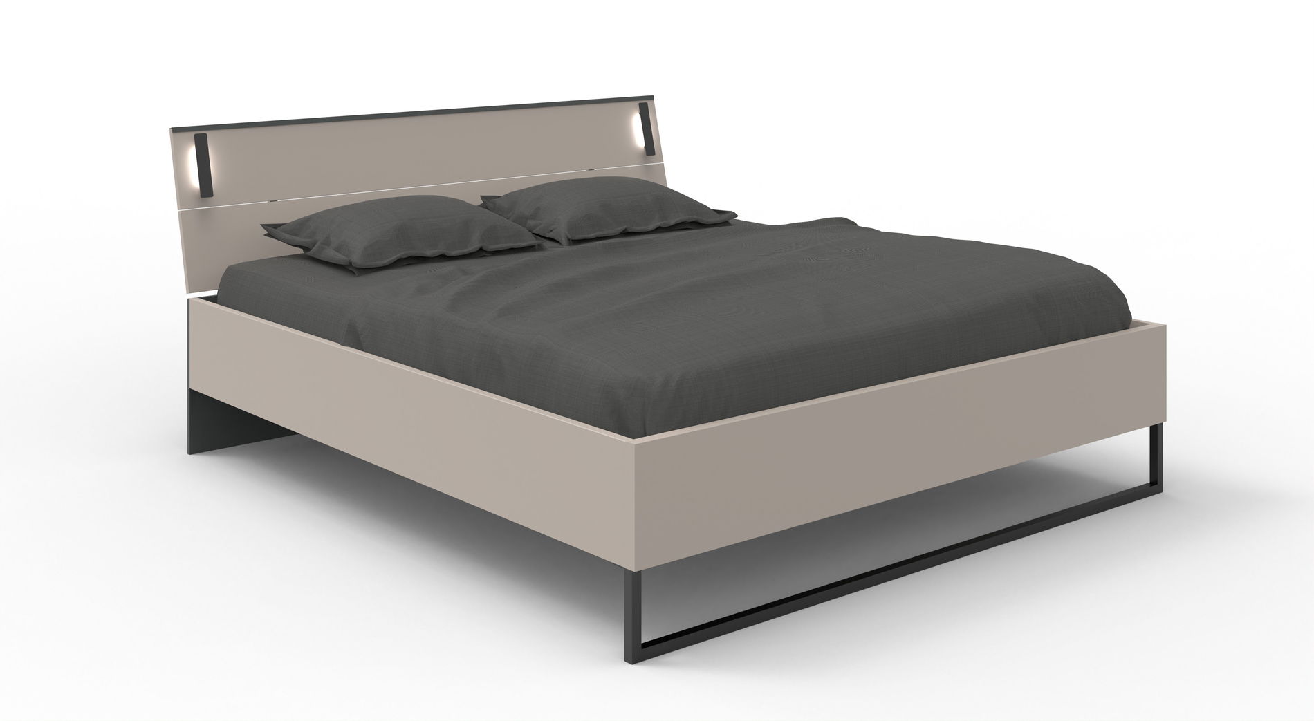 Wimex Tilburg Futonbett 140 x 200 cm Saharagrau