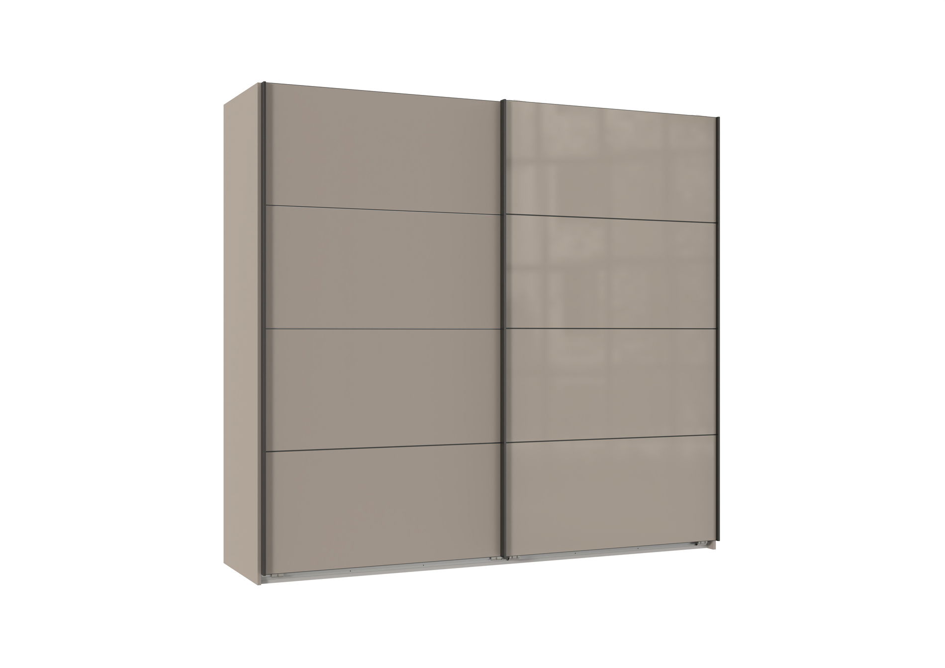 Wimex Tilburg Schwebetürenschrank 225 cm Saharagrau/Grafit