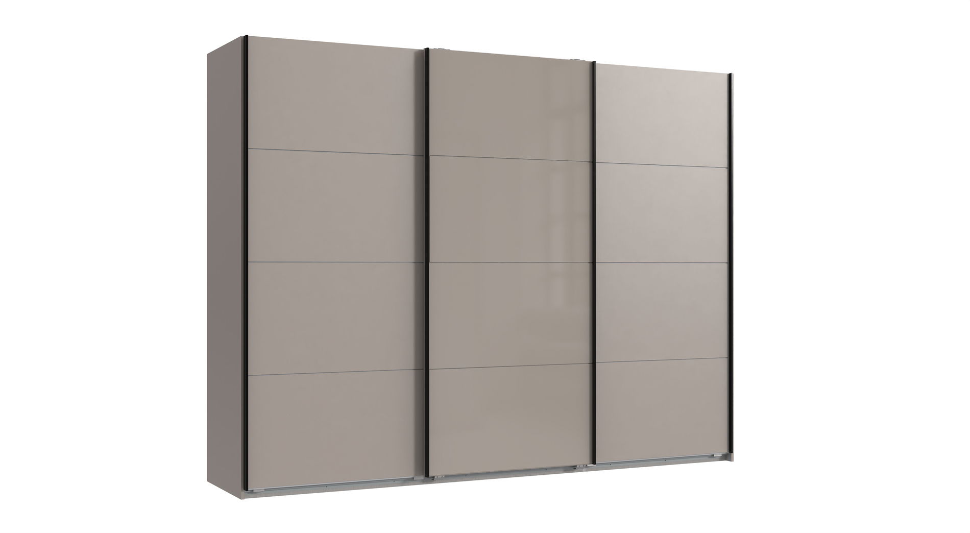 Wimex Tilburg Schwebetürenschrank 270 cm 3 Paneele Saharagrau/Grafit
