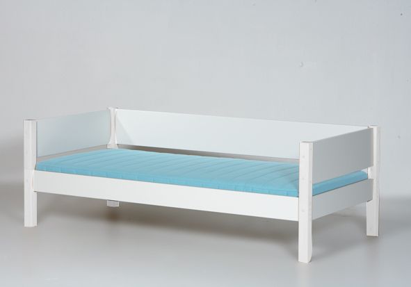 Manis-h Einzelbett TOR 90x200 cm einfarbig incl. Sicherung & Lattenrost - 22 Farben wählbar