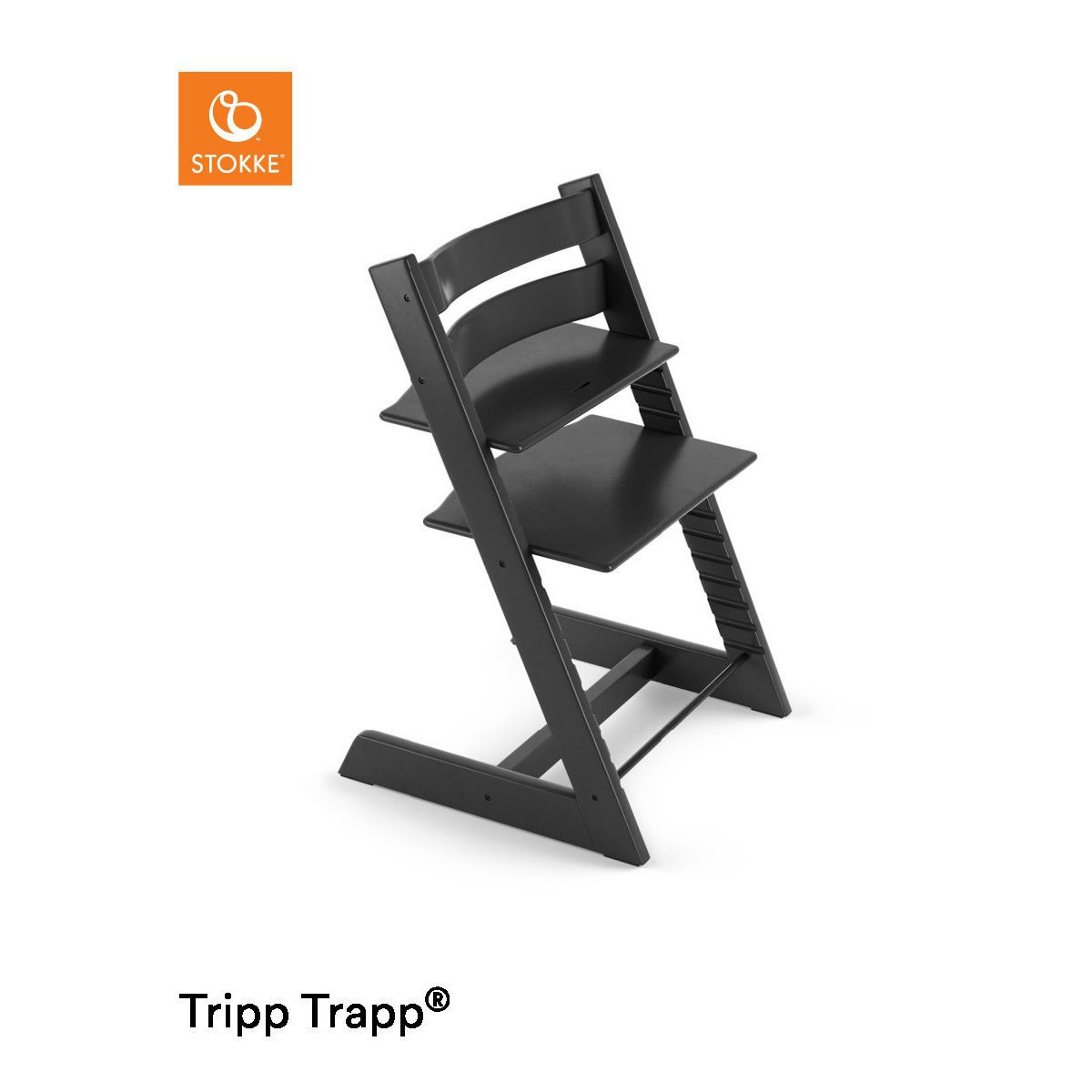 Stokke® Tripp Trapp® schwarz Hochstuhl black neuestes Modell
