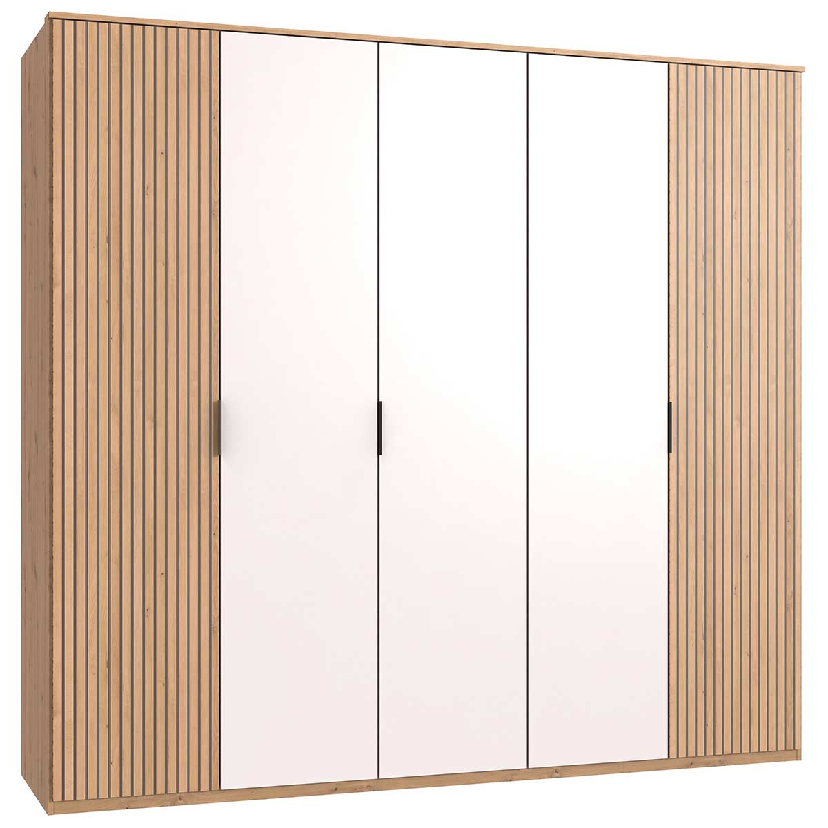 Wimex Tunis Kleiderschrank mit Kranz 225 cm Artisan-Eiche Dekor/Weiß