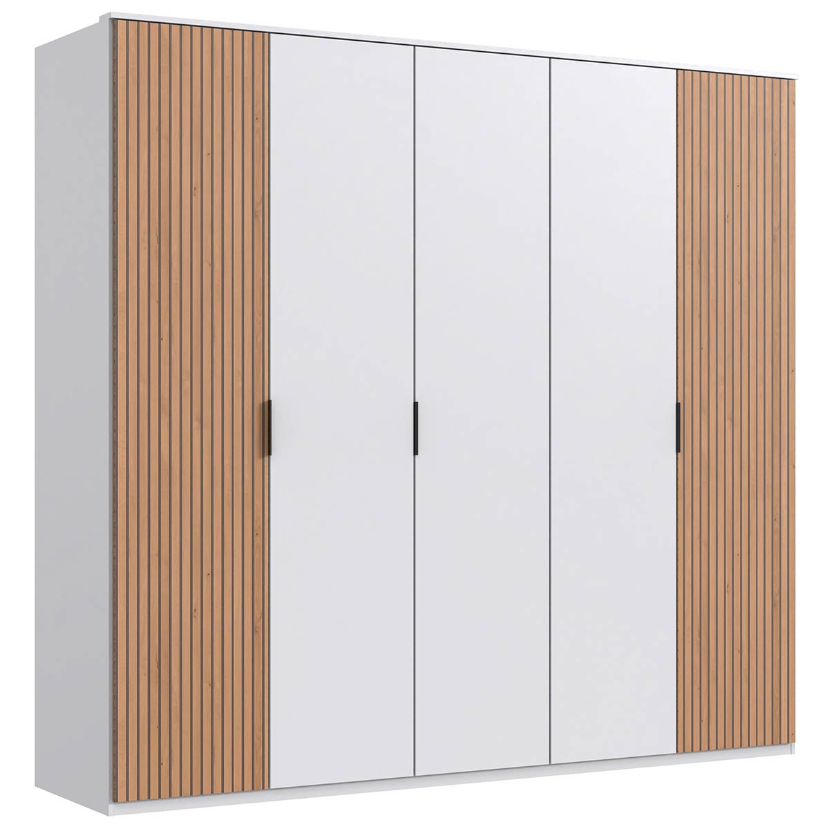 Wimex Tunis Kleiderschrank mit Kranz 225 cm Weiß/Artisan-Eiche Dekor