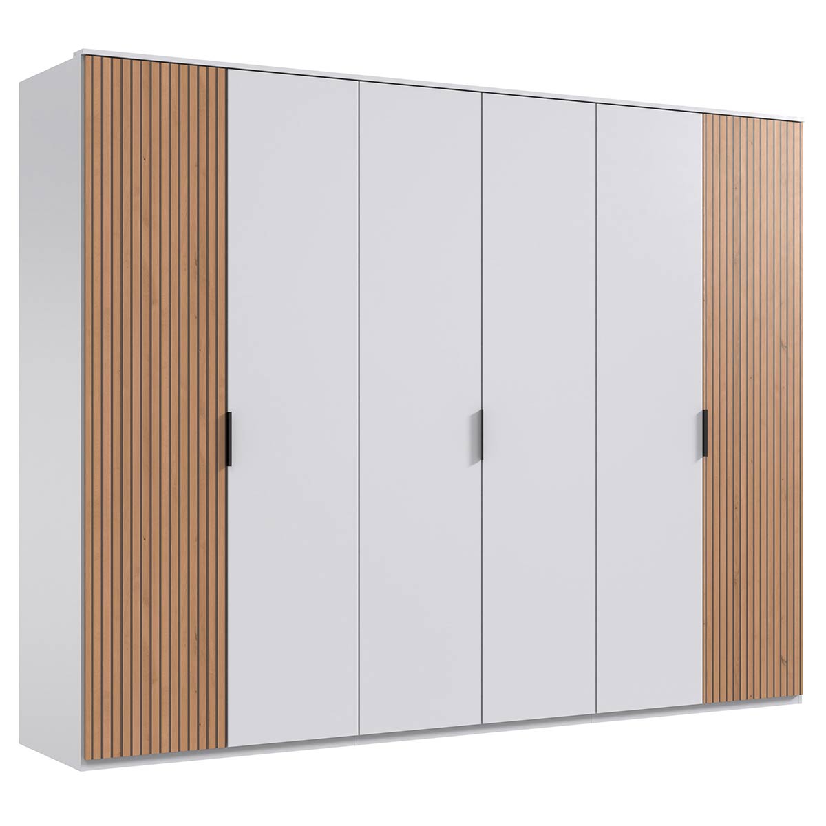 Wimex Tunis Kleiderschrank mit Kranz 270 cm Weiß/Artisan-Eiche Dekor