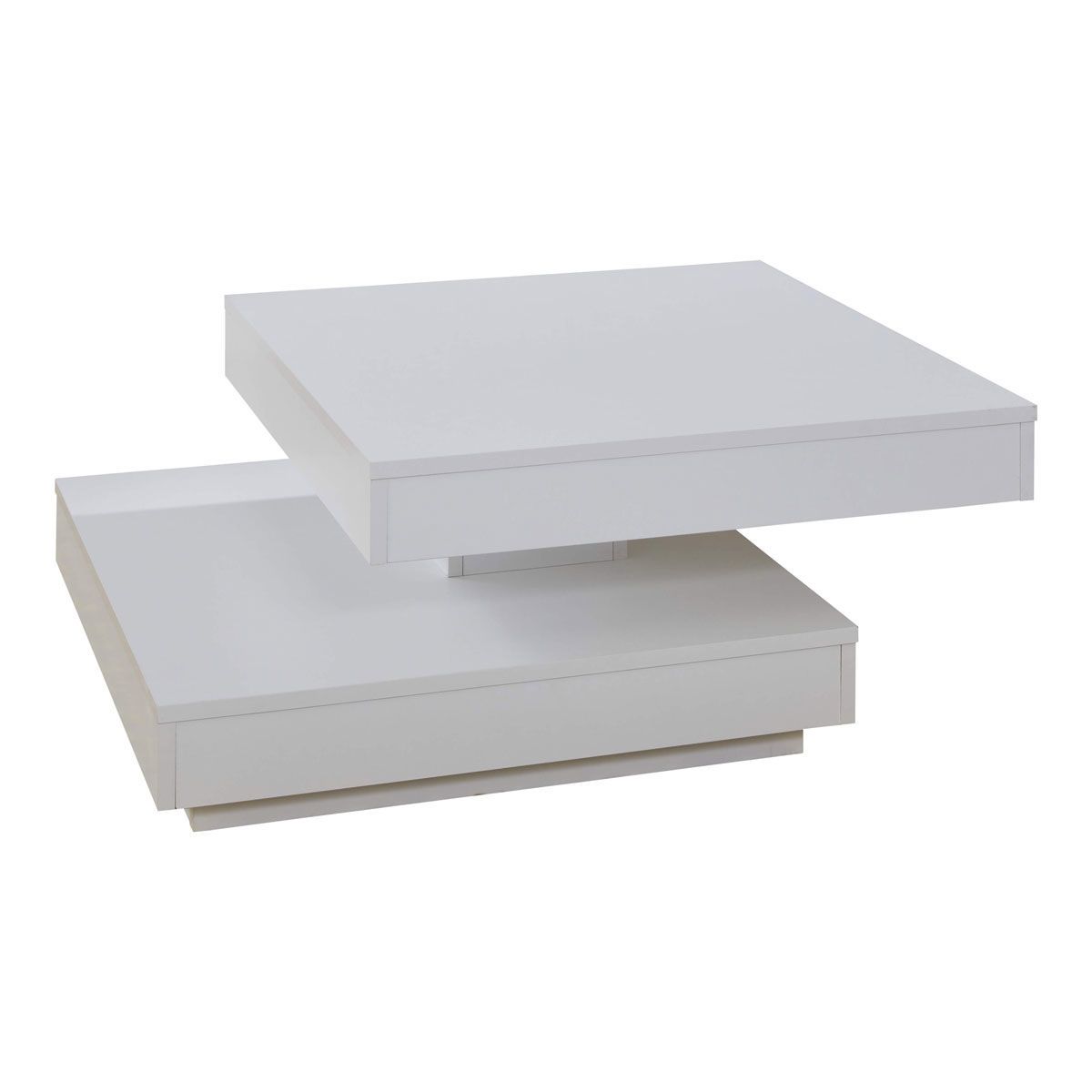 trendteam Universal Couchtisch Weiß Melamin | 70x70 cm