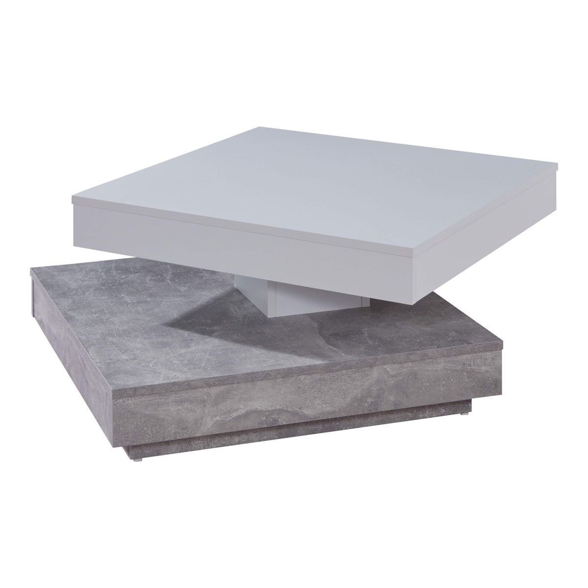 trendteam Universal Couchtisch Beton/Weiß Melamin