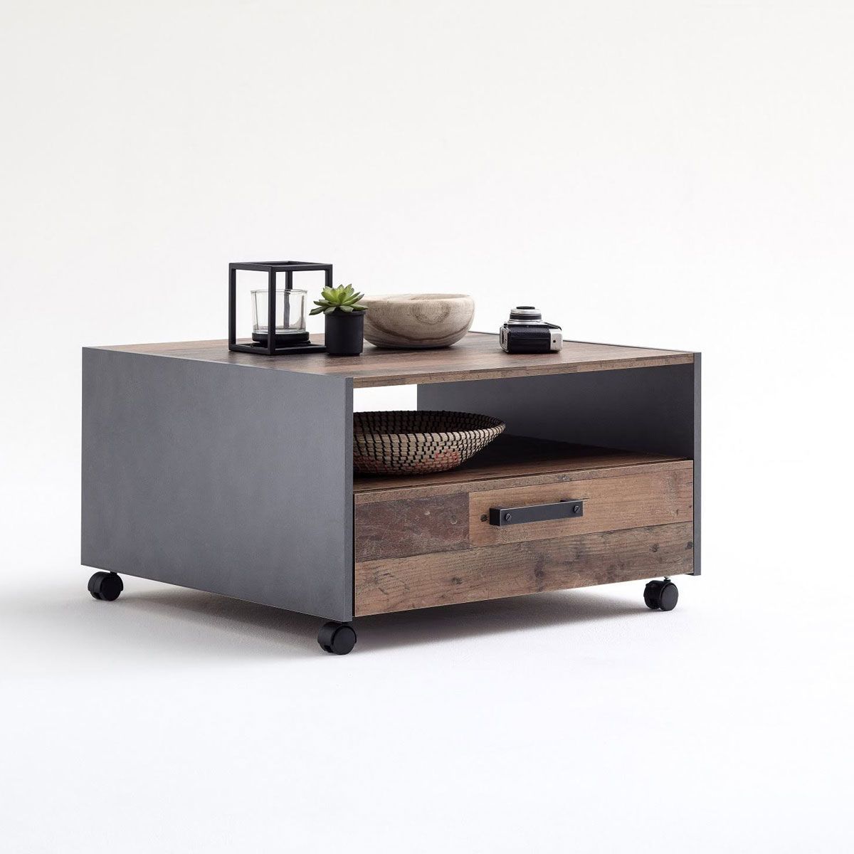 trendteam Universal Couchtisch Old Wood / Matera | 70x70 cm