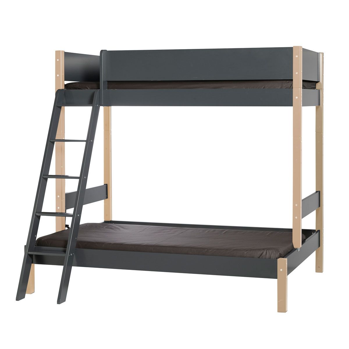 Manis-h Etagenbett VALE 90/140x200 Pfosten Buche Familien-Kombibett - 22 Farben wählbar