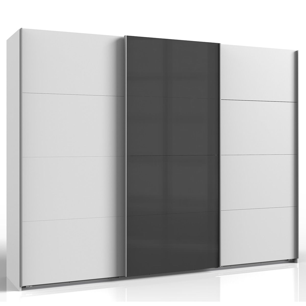 Wimex Valencia Schwebetürenschrank 270 cm Weiß/Graphit