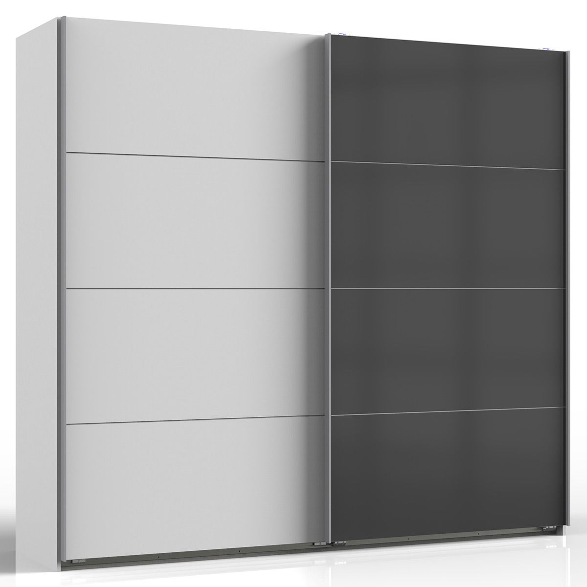 Wimex Valencia Schwebetürenschrank 225 cm Weiß/Graphit