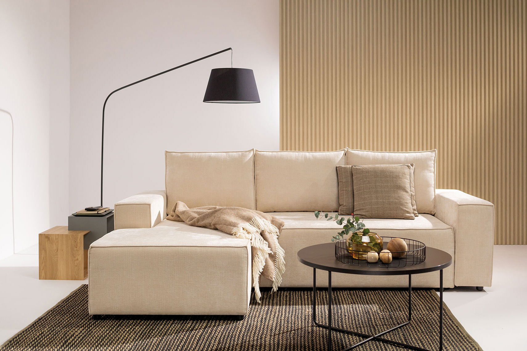 Vox Nilla - Ecksofa mit Ottomane Links
